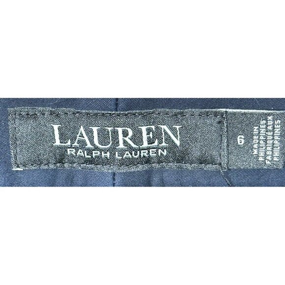 Lauren Ralph Lauren Trousers Pants Women Size 6 Navy Blue Stretch Pockets - Picture 9 of 13